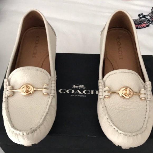 Women’s light beige coach loafers — still available - Picture 1 of 11